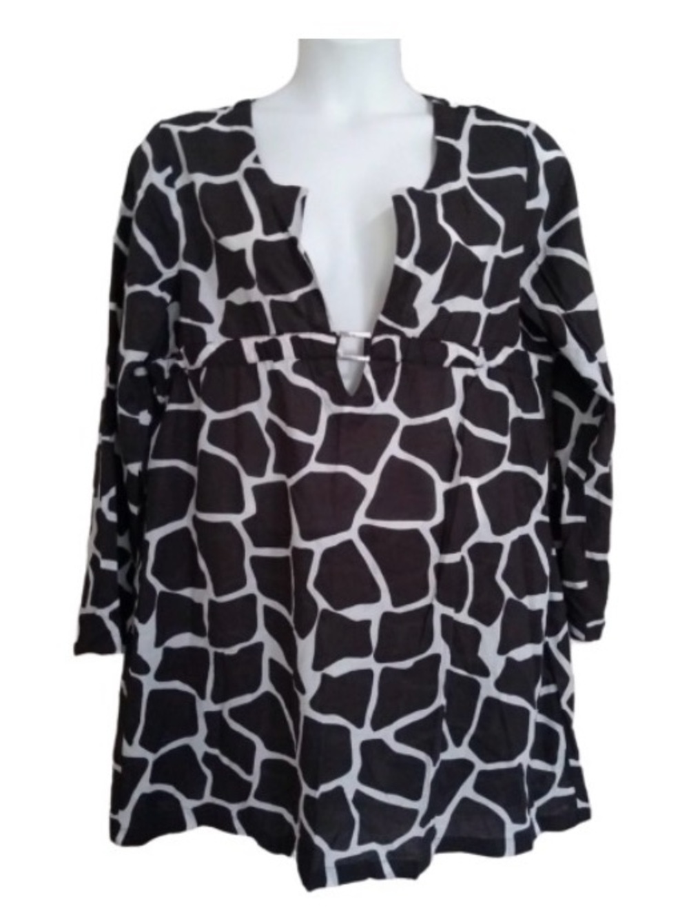 Lands' End Giraffe Print Swim Cover Up Dress